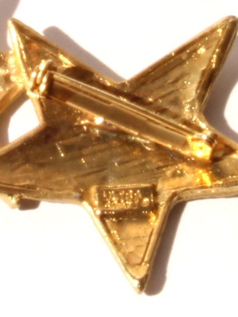 Vintage 70s Ultra Craft Gold Tone Textured Shooting Star Brooch - Picture 3 of 5